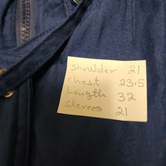 Jacqueline Ferrar Quilted Hooded Jacket Women Size Petite Large Blue Polyester - Picture 7 of 14